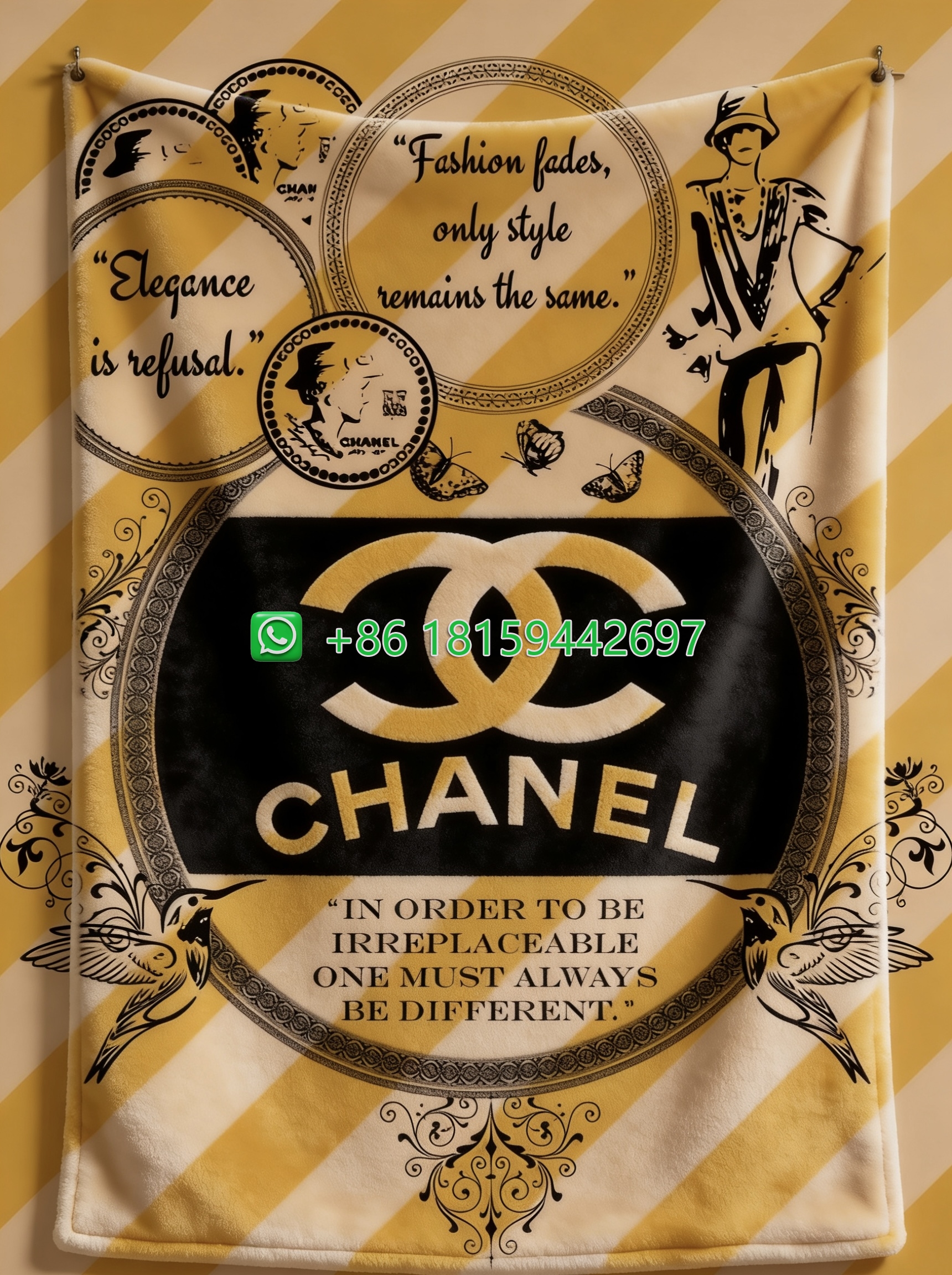Chanel Throw Blankets